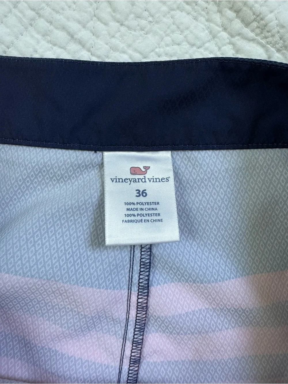 Vineyard Vines Red to Coral Gradient Stripe Swim Board Shorts